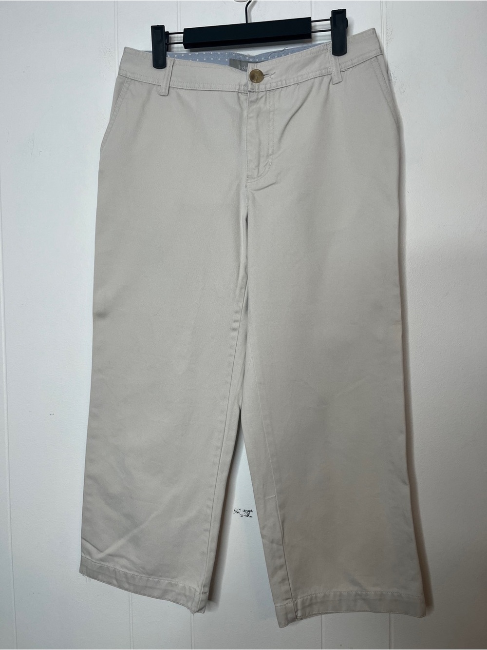 Liz Claiborne Audra Classic Straight Chino Pants - Light Beige Ankle Length 6